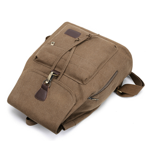 กระเป๋าเป้ผ้าใบสะพายหลังสำหรับผู้หญิง,กระเป๋าใส่หนังสือสไตล์วินเทจกระเป๋าผ้าใบแว็กซ์กันขโมยสำหรับผู้หญิงปี2022 - Product Image 6