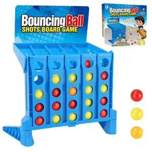 Bouncing Ball Shots Board Game Four In a Row Game Jumping ball connect ball game for kids and family activity