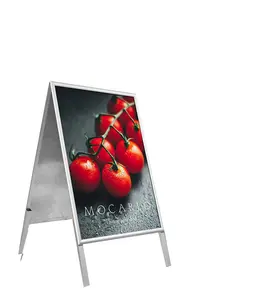 Outdoor Aluminum A-Frame Sign Stand Metal Manufacturer Advertising Board for Pavement Menu Signage