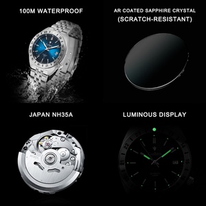 NOUVEAU 2025 Montre CADISEN pour Homme, Montre de Plongée Automatique Mécanique NH35, Lumineuse, Acier Inoxydable, Verre Saphir, Étanche - Product Image 2