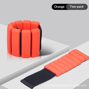 Pulseras y tobilleras de silicona roja con peso ajustable BSTAR, pesas para brazos y muñecas de 2 lb (par), equipo de fitness unisex - Product Image 4