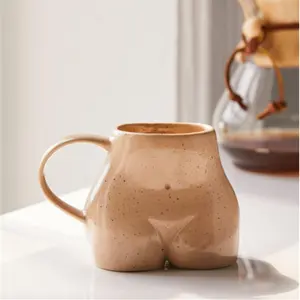 רבב handcraft נשים גוף לחמניות מצחיק קרמיקה ספלי כוסות התחת קפה פורצלן ספל