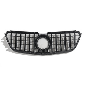 Grille avant de remplacement pour Mercedes-Benz Vito W448, entièrement noire avec bandes argentées, en ABS, 2021-2024 - Product Image 5