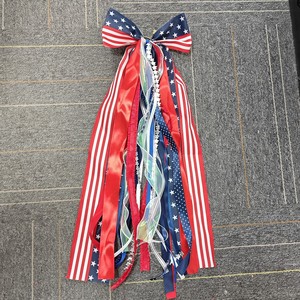Adorno de lazo con bandera americana, colgador decorativo para puerta del Día de la Independencia, para decoración de fiestas y escaparates. - Product Image 2