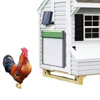 Porte automatique solaire pour poulailler avec capteur intelligent, minuterie, télécommande IR, étanche, ouverture et fermeture automatiques pour volailles et animaux de compagnie