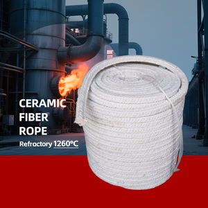 Cuerda de Fibra Cerámica a <span class=keywords><strong>Precio</strong></span> de Fábrica, Cuerda/<span class=keywords><strong>Cinta</strong></span>/Tela de Fibra Cerámica de 3mm-50mm, Cordón de Fibra Cerámica Cuadrado de 6mm para Aislamiento de Puertas de Horno - Product Image 2