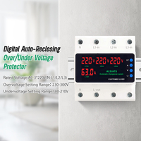 Interrupteur de transfert automatique double alimentation Soltree ATS, trois voies, 4 affichages, protection contre les surtensions/sous-tensions, courant triphasé 63A80A100A