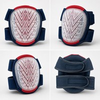 Genouillères professionnelles OEM à coque rigide en mousse de polyester, équipement de protection pour l'entraînement, fermeture auto-agrippante pour la construction et le revêtement de sol
