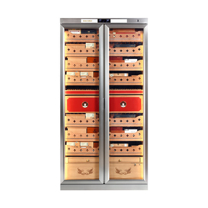 Raching - Double portes DD650C Cave à cigares électrique <span class=keywords><strong>en</strong></span> acier inoxydable pouvant contenir 3000 cigares 16 étagères + 2 tiroirs - Product Image 2