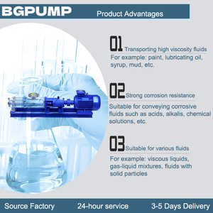 Thủy lực tiến bộ khoang g loạt ngang Mono xoắn ốc bùn xi măng vữa vít bơm với Phễu - Product Image 3