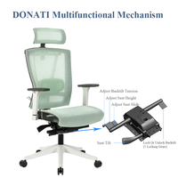 Meubles de luxe pour bureaux à domicile Bifma 3D Accoudoir pivotant en maille complète Mobilier de bureau Chaises de direction ergonomiques