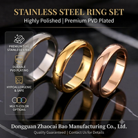 Bague unisexe tendance style européen et américain, minimaliste, large, en acier inoxydable plaqué, pour couple