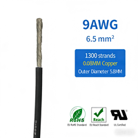 Fil de silicone 9AWG 6,5 mm² – Câble souple en cuivre étamé 9Gauge 600V pour drone RC de levage lourd, batterie Lipo et applications robotiques