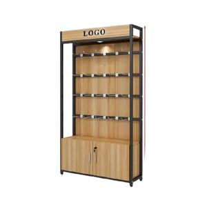 금속 목재 디스플레이 선반 슈퍼마켓 선반 후크 디스플레이 캐비닛 - Product Image 1