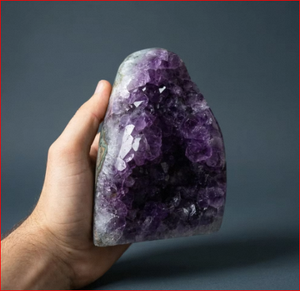 NOBLESTONE GEMS - Cristal de Amatista Natural en Racimo, Piedra Púrpura Irregular Pulida para Decoración del Hogar, Regalo - Product Image 6