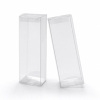 Boîte pliante carrée légère en PVC/PET transparent avec trou Euro pour accrocher sur un crochet de présentoir de magasin