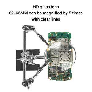 Loupe de soudage 3,5X 12X avec support pour carte de circuit imprimé et pince auxiliaire pour fer à souder - Vente en gros - Product Image 3