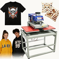 Machine de flocage pour t-shirts DSMC 40x60cm, presse à chaud à double plateau pour sublimation, pour vêtements personnalisés