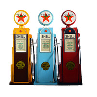 Modelo de Gasolinera Vintage Hecho a Medida, Dispensador de Metal, Accesorios de Fotografía, Decoración de Metal para Bares y Cafeterías