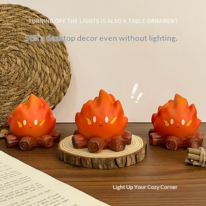 Cartoon bonfire <b>night</b> <b>light</b> LED electronic candle <b>light</b> bedroom bedside lamp decoration atmosphere <b>light</b> desktop decoration - Product Image 2