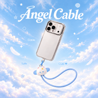 Kabel Pengisi Daya USB-C 2-in-1 Desain Kustom Kucing Malaikat Setan Lucu Penjualan Terbaik Tali Pergelangan Tangan Universal Pengisian Cepat 60W