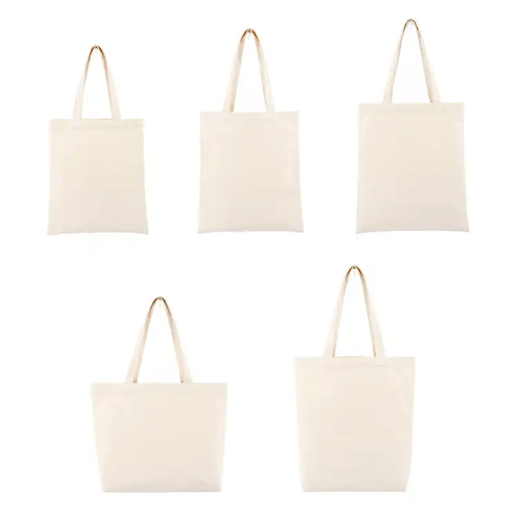 Toptan özel baskı Logo ucuz yeniden kullanılabilir pamuklu alışveriş çantası, düşük MOQ düz beyaz boş Tote pamuk kanvas çanta