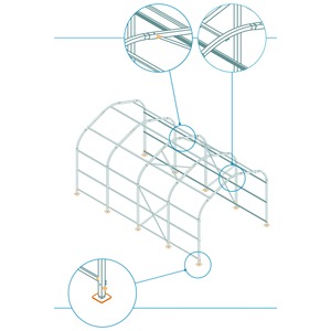 Toldo de garaje al aire libre, tienda de almacenamiento para aparcamiento de coche, refugio hecho en Italia, precio de fábrica al por mayor - Product Image 6