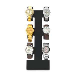 Nuovo acrilico nero 6 griglie orologio espositore supporto braccialetto gioielli vetrina orologio braccialetto espositore - Product Image 2