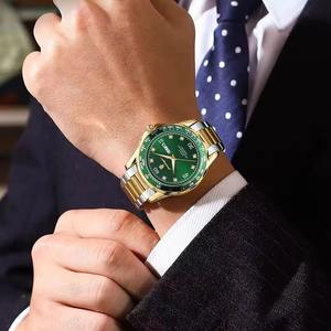 Drioshipping Montre à quartz de luxe pour hommes, étanche, en acier inoxydable, pour hommes d'affaires, montre-bracelet lumineuse avec date et semaine - Product Image 2