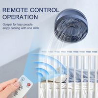 Nouveau petit ventilateur de table électrique rechargeable pliable avec lumière LED, contrôle numérique, utilisation en extérieur, matériau plastique