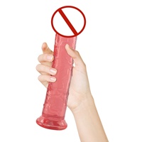 Dildo Realista de TPE de Alta Transparencia con Ventosa Impermeable - Ecológico, Portátil, Multicolor, 375g