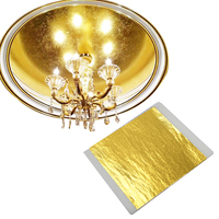 Feuille d'or 14*14cm Taiwan à la main pour film plafond dorure feuilles d'or pour meubles décoration de la maison papier feuille d'or