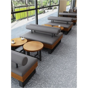 Juegos de muebles de restaurante minimalistas personalizados, cabina de cafetería y comida rápida, asientos, sofá, mesas de comedor y sillas para cafetería - Product Image 1