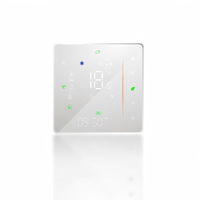 Termostato Inteligente WiFi Tuya con Pantalla Táctil LCD de Vidrio, Control Remoto por Aplicación, Temporizador y Control por Voz para Calefacción Central y Piso Radiante en el Hogar
