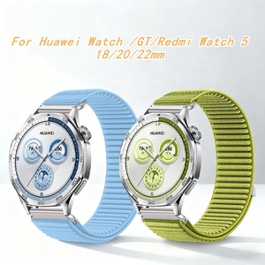 Correa Universal de Nailon con Velcro de 20/22 mm para Reloj Huawei <span class=keywords><strong>Watch</strong></span> GT, Correa de Nailon Resistente para Redmi <span class=keywords><strong>Watch</strong></span> <span class=keywords><strong>5</strong></span> <span class=keywords><strong>Lite</strong></span> - Product Image 5