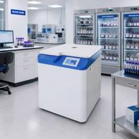 Centrífuga Refrigerada Inteligente con Pantalla Táctil DL8M-12L, Capacidad Máxima de 6*2400 ml, -20~+40 °C ° Soporte de suelo tipo C, disponible para OEM