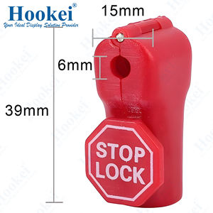 Sécurité rouge en plastique 6mm sécurité panneau perforé affichage crochet serrure cheville crochet serrures - Product Image 5