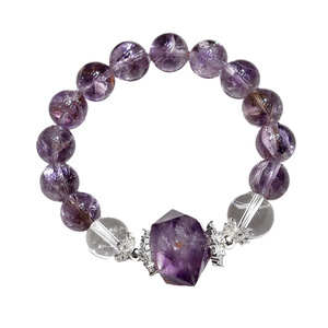 <span class=keywords><strong>Bracelet</strong></span> en Améthyste Naturelle Violette Style <span class=keywords><strong>Ace</strong></span>, Chaîne en Cristal et Strass, Vente en Gros en Direct pour Femmes, Idéal comme Cadeau - Product Image 5