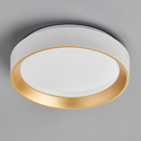 Lustre LED Plafonnier Minimaliste Base en Fer Alimenté par Courant Alternatif Rond Blanc 3CCT Lumière de Chambre OEM/ODM
