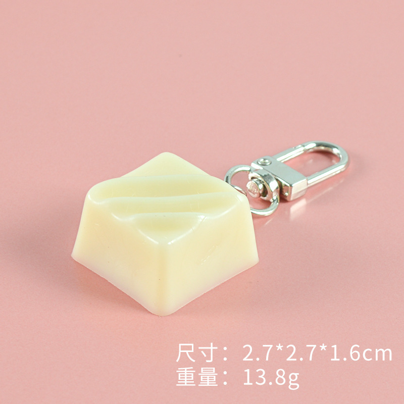 White-square chocolate-door buckle