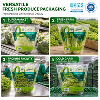 Groothandel voedselveilige LDPE anti-condens zakken voor groenteverpakkingen met hoge transparantie, trapeziumvormig