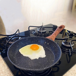 Modern Ceramic Marble Coated Pot <b>Pans</b> Bakelite Handles Non-Stick Aluminum Cookware Die <b>Cast</b> Frying <b>Pan</b> Eco-Friendly Gas - Product Image 3