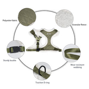 Set <span class=keywords><strong>Harness</strong></span> hewan peliharaan beludru mewah, <span class=keywords><strong>Harness</strong></span> anjing bentuk Y, dapat ditarik, karet tebal mewah, empuk personalisasi XL, anjing XS untuk berjalan - Product Image 2