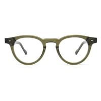 Montures de lunettes rondes vintage en acétate de haute qualité pour unisexe, légères, à monture complète, pour un usage quotidien