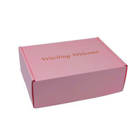 Boîte en carton ondulé rose personnalisée, design moderne et original, recyclable, avec gaufrage, prix raisonnable, pour emballage