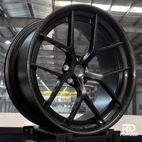 Rines Forjados de Aleación de Aluminio T6061-T6 con Acabado Negro Mate Personalizado en Fibra de Carbono para BMW, Audi, Urus, C8, Tesla Model 3, C8 Corvette