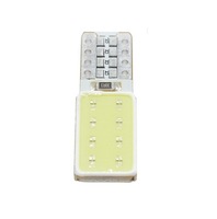 Lumière de positionnement de voiture 8 LED T10 W5W, double face transparente, COB, pour plaque d'immatriculation, décodage haute luminosité 12V