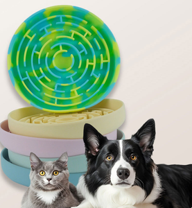 Hot-selling Practical <b>Silicone</b> Pet Feeding Licking Pad, Slow Food Pad, Food Grade <b>Silicone</b> Dog Licking Pad Suction Pet Supplies - Product Image 1