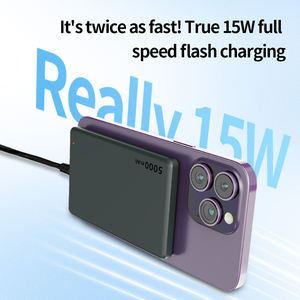 Nouveau <span class=keywords><strong>Powerbank</strong></span> portable sans fil magnétique ultra mince multifonction pour iphone Logo personnalisé 5000mah 15W chargeur rapide Qi2 - Product Image 6