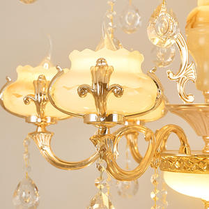 Hotel Villa lámpara colgante de techo alto estilo europeo gran araña de cristal Luz de lujo - Product Image 5